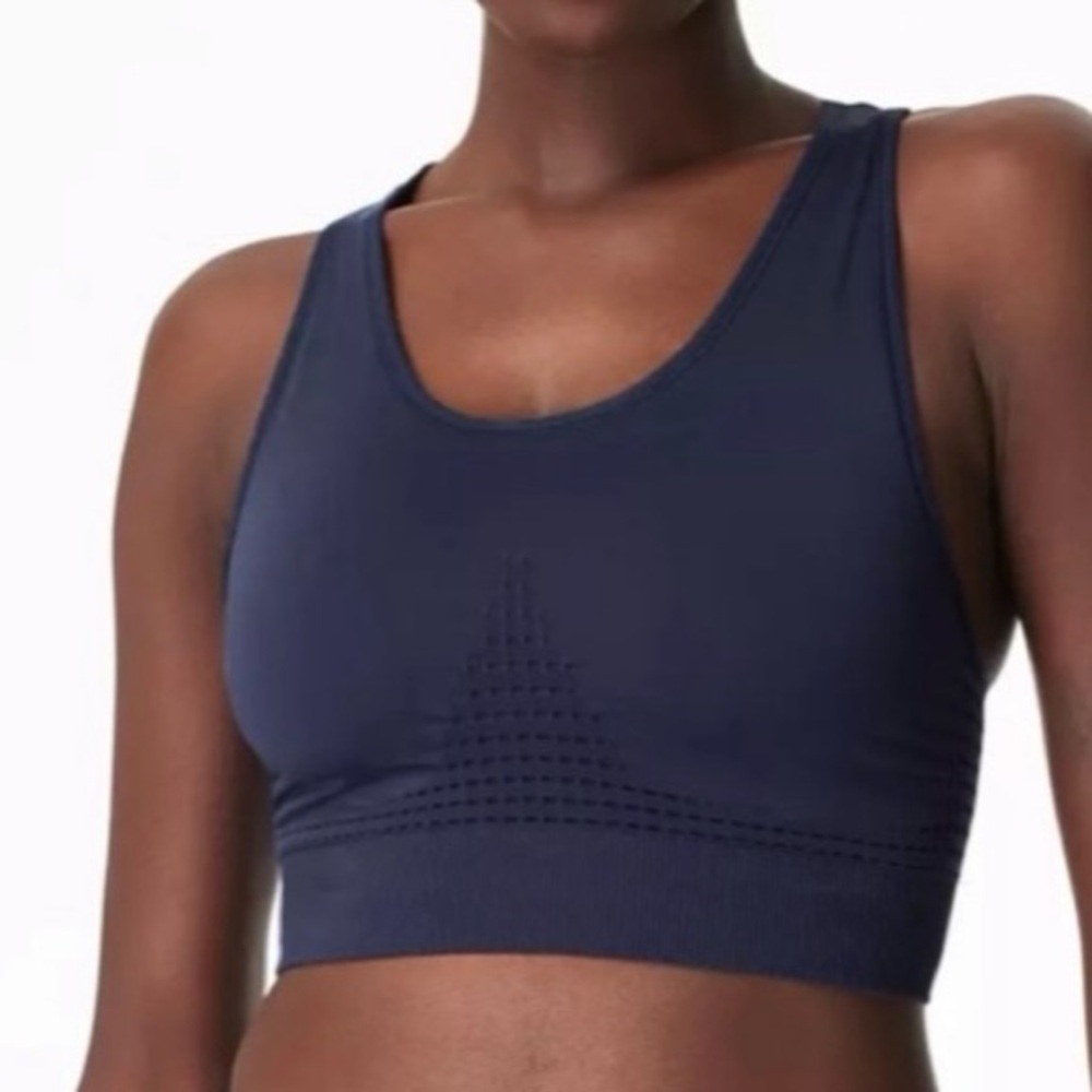 Sweaty Betty Stamina Navy Blue Sportsbra Size Small Activewear Yoga Gym Quality